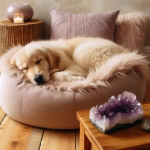 Amethyst Crystal And A Dog
