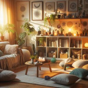 Comfort Space at Home With Crystals