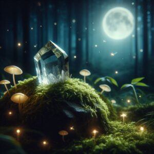 Crystal Outside In A Moonlight