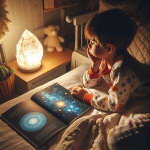 Selenite Crystal And A Kid