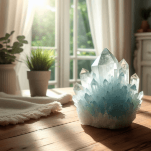 Celestite crystal cluster
