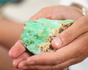 Crystal Healing Therapy with Green Chrysoprase Crystal