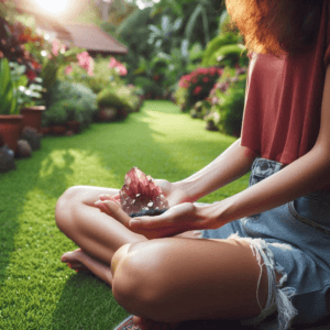 grounding with Rhodonite 