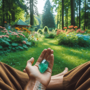 grounding with a small Chrysoprase 